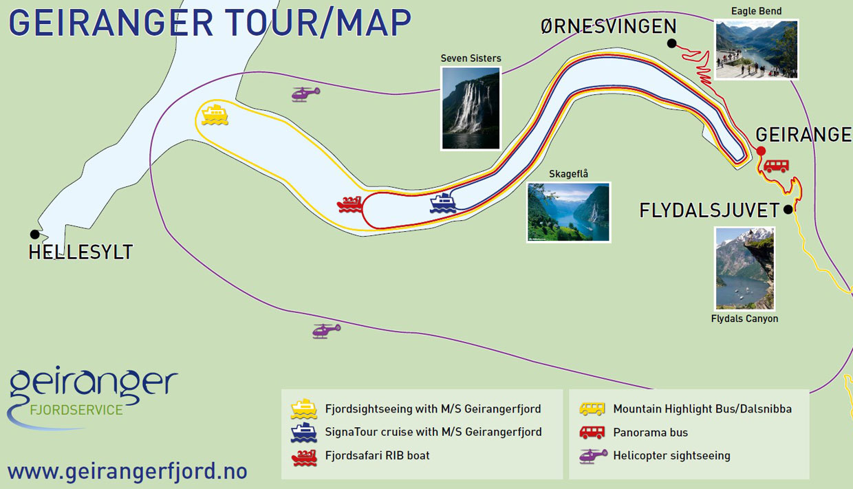Things to do in Geiranger norway maps